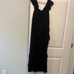 Macy's Black Asymmetrical Women's Dress